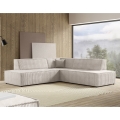 TERAMO Ecksofa mit Schlaffunktion und Stauraum, L-Form, rechts, Beige