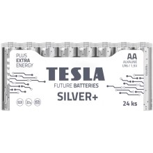 Tesla Batteries - 24 Stk. Alkalibatterie AA SILVER+ 1,5V