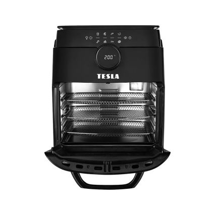TESLA Electronics AirCook & Grill – Intelligente multifunktionale digitale Heißluftfritteuse 12 l 1800W/230V mit Wi-Fi