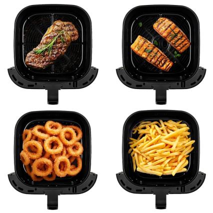 TESLA Electronics AirCook - Intelligente multifunktionale digitale Heißluftfritteuse 9 l 1700W/230V mit Wi-Fi