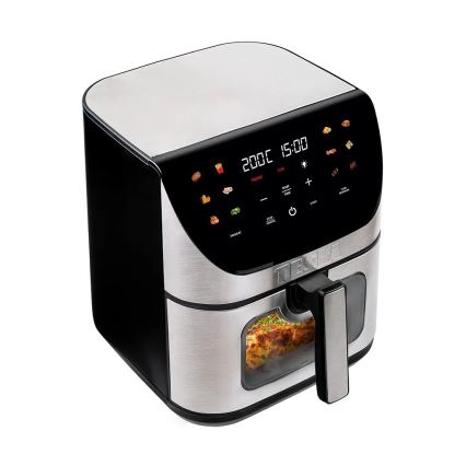 TESLA Electronics AirCook - Intelligente multifunktionale digitale Heißluftfritteuse 9 l 1700W/230V mit Wi-Fi