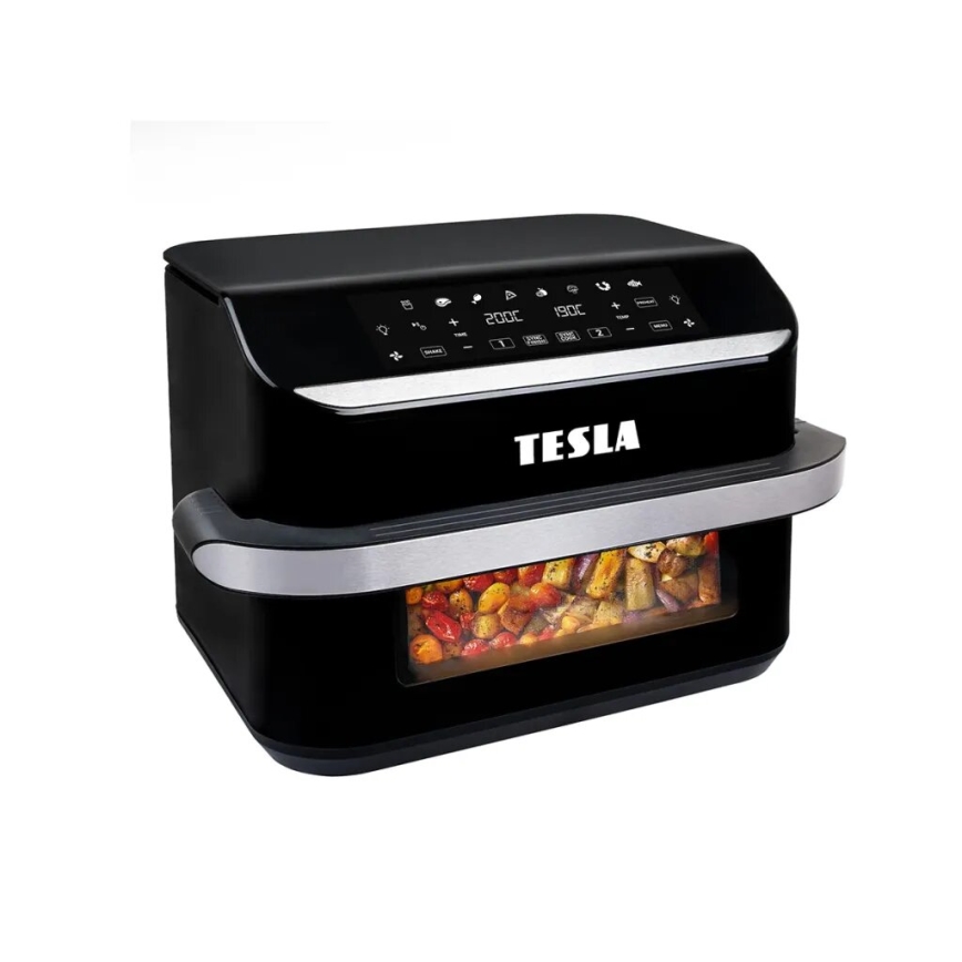 TESLA Electronics AirCook - Multifunktionale duale digitale Heißluftfritteuse 10 l 2400W/230V