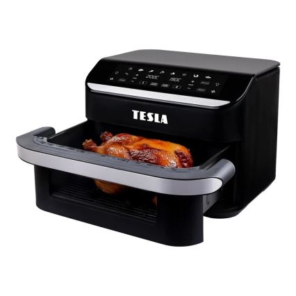 TESLA Electronics AirCook - Multifunktionale duale digitale Heißluftfritteuse 10 l 2400W/230V