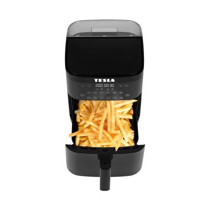 TESLA Electronics AirCook - Multifunktionale Dampf- und Heißluftfritteuse 5 l 1500W/230V