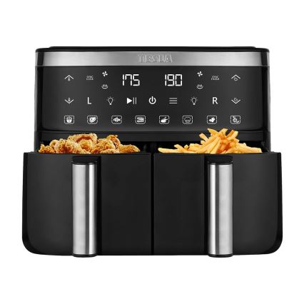 TESLA Electronics AirCook - Multifunktionale digitale Dual-Heißluftfritteuse 7,6 l 2850W/230V