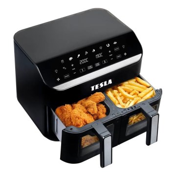 TESLA Electronics AirCook - Multifunktionale duale digitale Heißluftfritteuse 9 l 2400W/230V