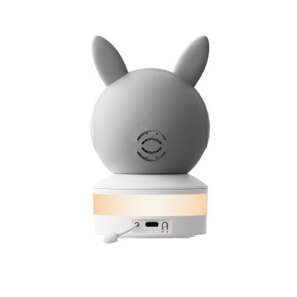 TESLA Electronics Bambino - Intelligentes Babyphone mit Kamera 4 MP 2560p 5V Wi-Fi Tuya grau/weiß