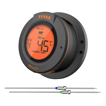 TESLA Electronics Cook - Digitales Fleischthermometer mit Sonde 0-400 °C, 2xAA, IP65