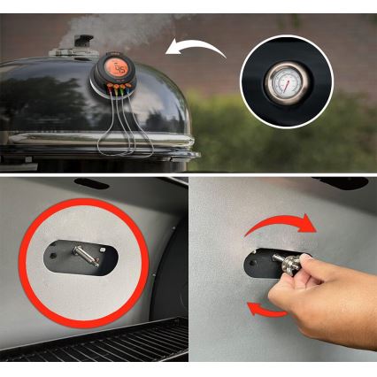 TESLA Electronics Cook - Digitales Fleischthermometer mit Sonde 0-400 °C, 2xAA, IP65