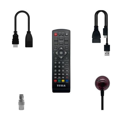 TESLA Electronics - DVB-T2 H.265 (HEVC) Receiver, HDMI-CEC 2xAAA + Fernbedienung