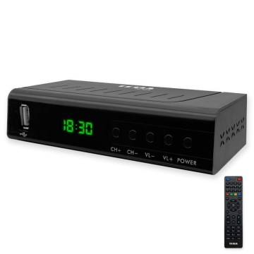 TESLA Electronics - DVB-T2 H.265 (HEVC) Receiver, HDMI-CEC 2xAAA + Fernbedienung