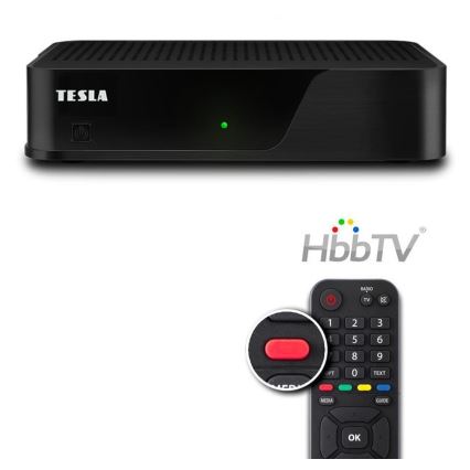TESLA Electronics - DVB-T2 H.265 (HEVC) Empfänger mit HbbTV 12V + Fernbedienung