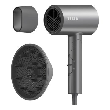 TESLA Electronics MyCare - Zusammenklappbarer Haartrockner 1800W/230V grau
