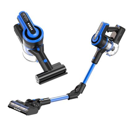 TESLA Electronics PureStar - Flexibler kabelloser Stabstaubsauger 3in1 300W/2200 mAh schwarz/blau