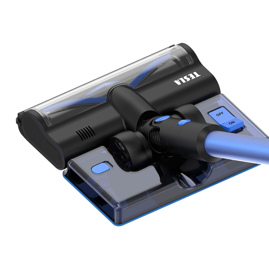 TESLA Electronics PureStar - Flexibler kabelloser Stabstaubsauger 3in1 300W/2200 mAh schwarz/blau