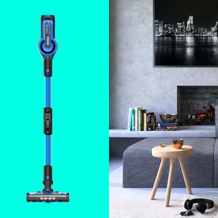 TESLA Electronics PureStar - Flexibler kabelloser Stabstaubsauger 3in1 300W/2200 mAh schwarz/blau