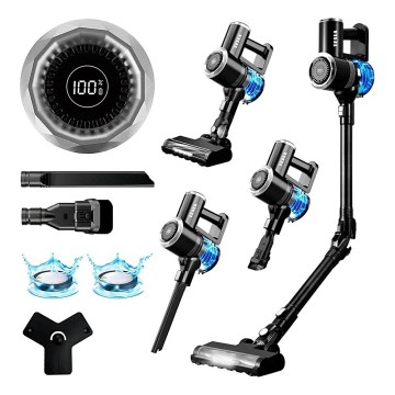 TESLA Electronics PureStar - Flexibler kabelloser Stabstaubsauger 2in1 150W/2200 mAh schwarz