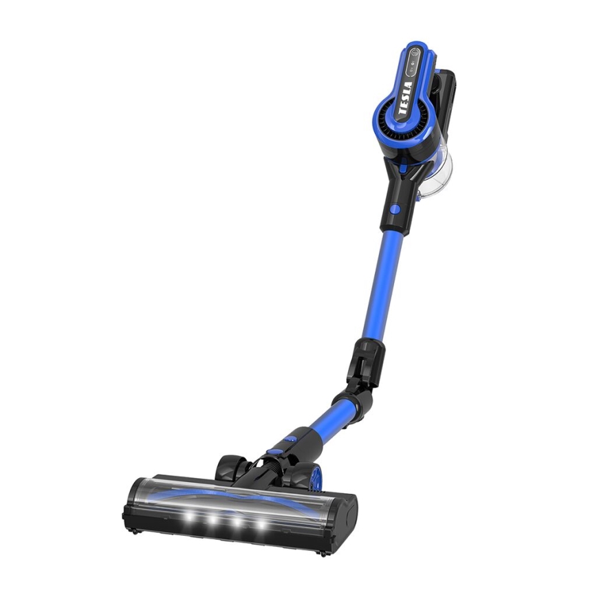 TESLA Electronics PureStar - Flexibler kabelloser Stabstaubsauger 3in1 300W/2200 mAh schwarz/blau