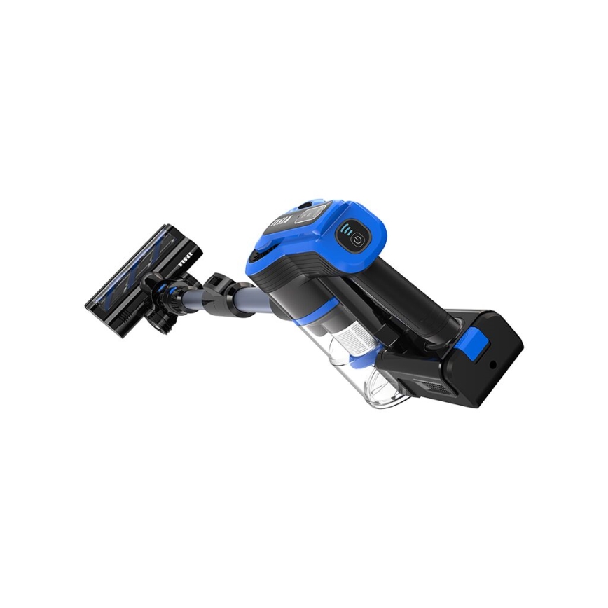TESLA Electronics PureStar - Flexibler kabelloser Stabstaubsauger 3in1 300W/2200 mAh schwarz/blau