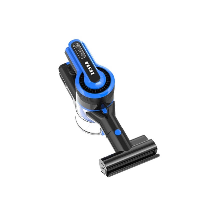 TESLA Electronics PureStar - Flexibler kabelloser Stabstaubsauger 3in1 300W/2200 mAh schwarz/blau