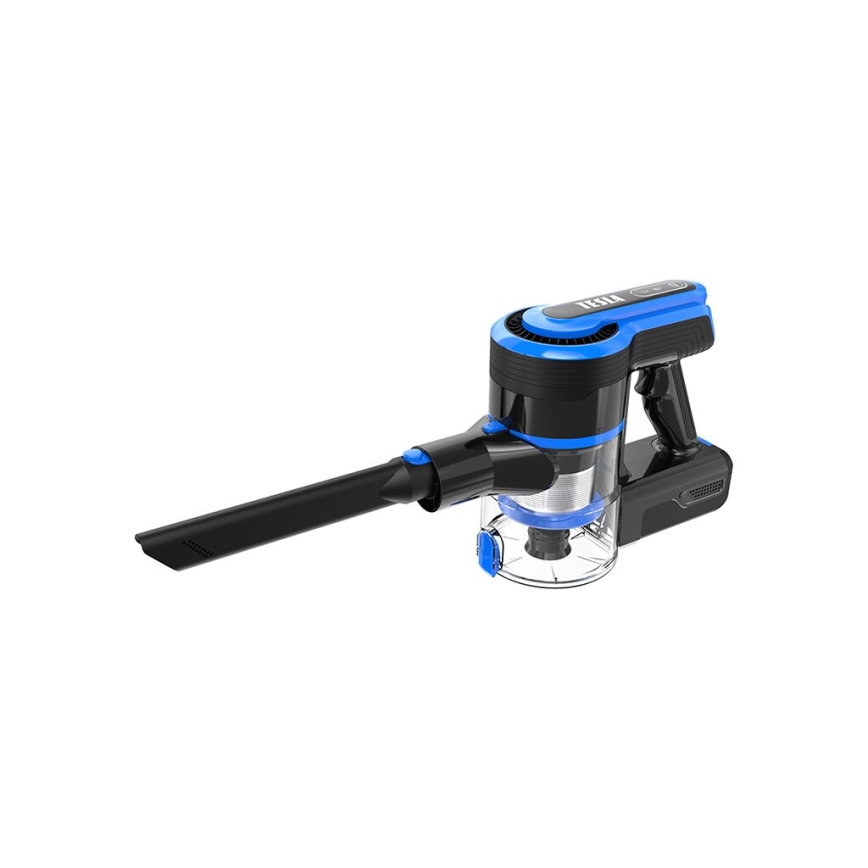TESLA Electronics PureStar - Flexibler kabelloser Stabstaubsauger 3in1 300W/2200 mAh schwarz/blau