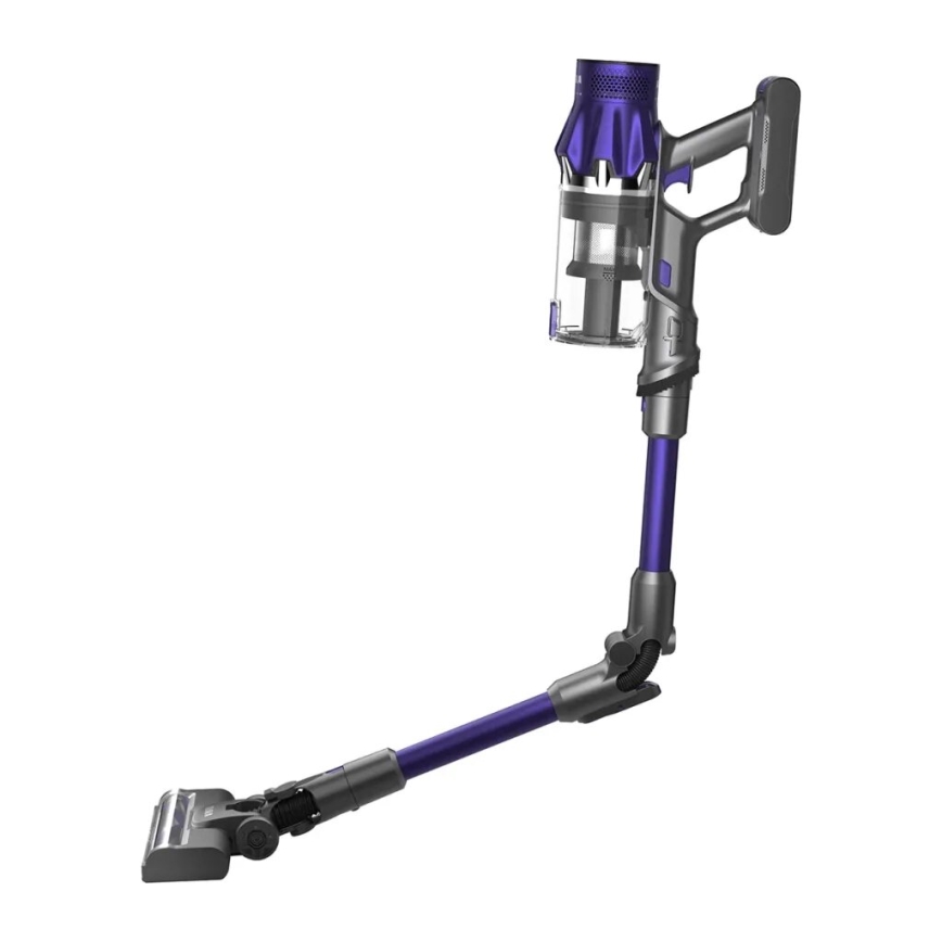 TESLA Electronics PureStar - Flexibler kabelloser Stabstaubsauger 2in1 250W/2200 mAh grau/lila