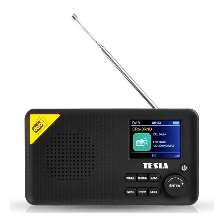 TESLA Electronics - Radio DAB+ FM 5W/4000 mAh schwarz