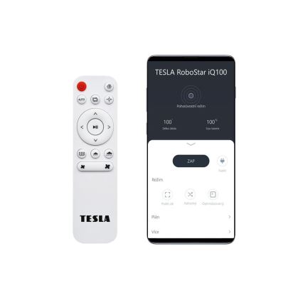 TESLA Electronics RoboStar - Intelligenter 2-in-1 Saugroboter 2500 mAh Wi-Fi Tuya Weiß + Fernbedienung