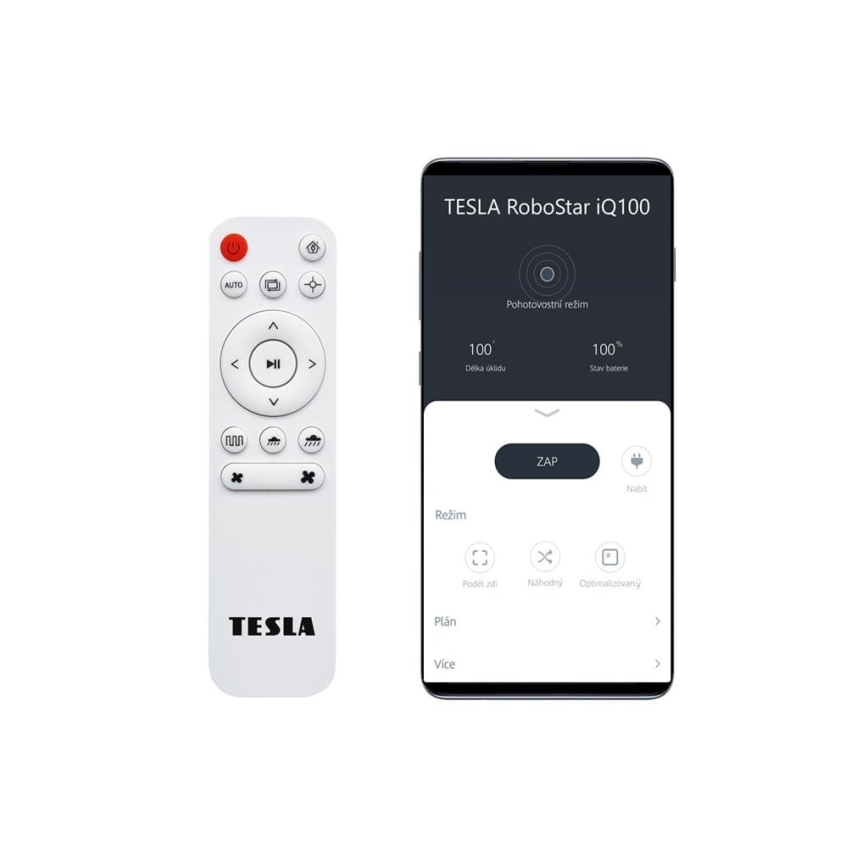 TESLA Electronics RoboStar - Intelligenter 2-in-1 Saugroboter 2500 mAh Wi-Fi Tuya Weiß + Fernbedienung