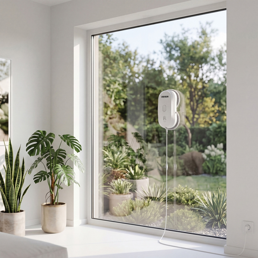 TESLA Electronics RoboStar - Fensterreiniger mit Sprühfunktion 72W/230V/500 mAh + Fernbedienung