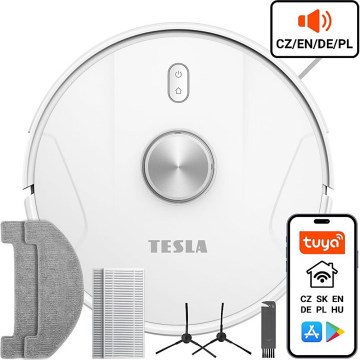 TESLA Electronics RoboStar - Intelligenter 2-in-1 Saugroboter 2600 mAh Wi-Fi Weiß