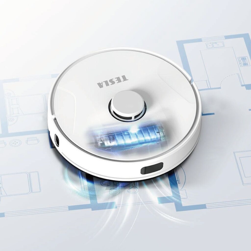 TESLA Electronics RoboStar - Intelligenter 2-in-1 Saugroboter 2600 mAh Wi-Fi Weiß