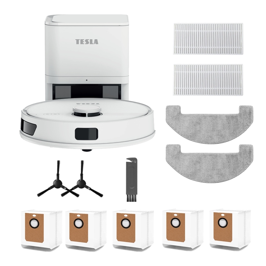 TESLA Electronics RoboStar - Intelligenter 3-in-1-Saugroboter, 3200 mAh, WLAN, weiß