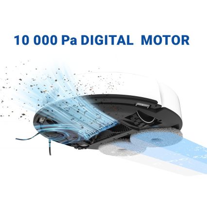 TESLA Electronics RoboStar - intelligenter 3-in-1 Saugroboter, 5200 mAh, Wi-Fi, weiß