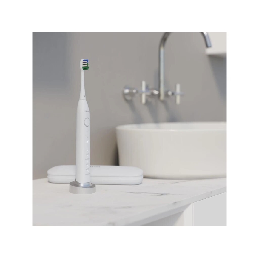 TESLA Smart - SET mit 4 Ersatzbürstenköpfen für die Schallzahnbürste TS400, weiß