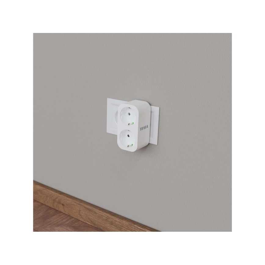 TESLA Smart - Smart-Steckdosenverteiler 2x16A/230V Typ F Wi-Fi Tuya