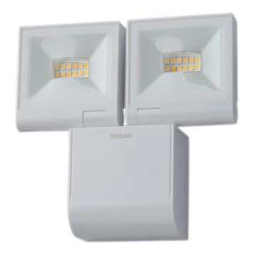 theben - LED-Wandstrahler 2xLED/10W/230V weiß IP55