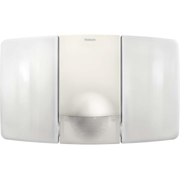 theben - LED-Wandstrahler mit Sensor 2xLED/10W/230V weiß IP55
