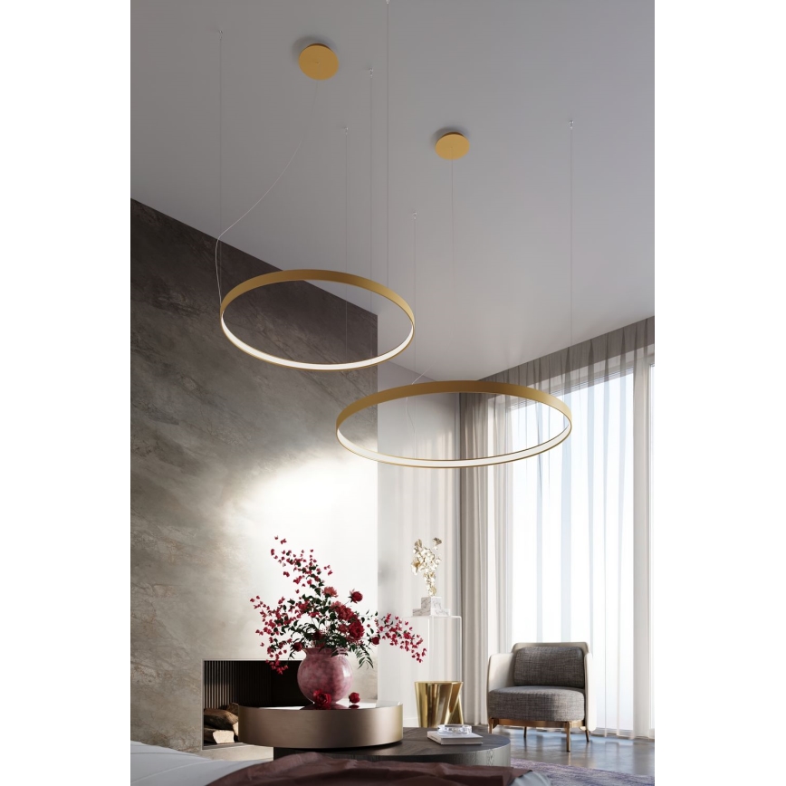 Thoro TH.181 - LED-Hängeleuchte RIO LED /50W/230V CRI 95 4000K d 78 cm golden