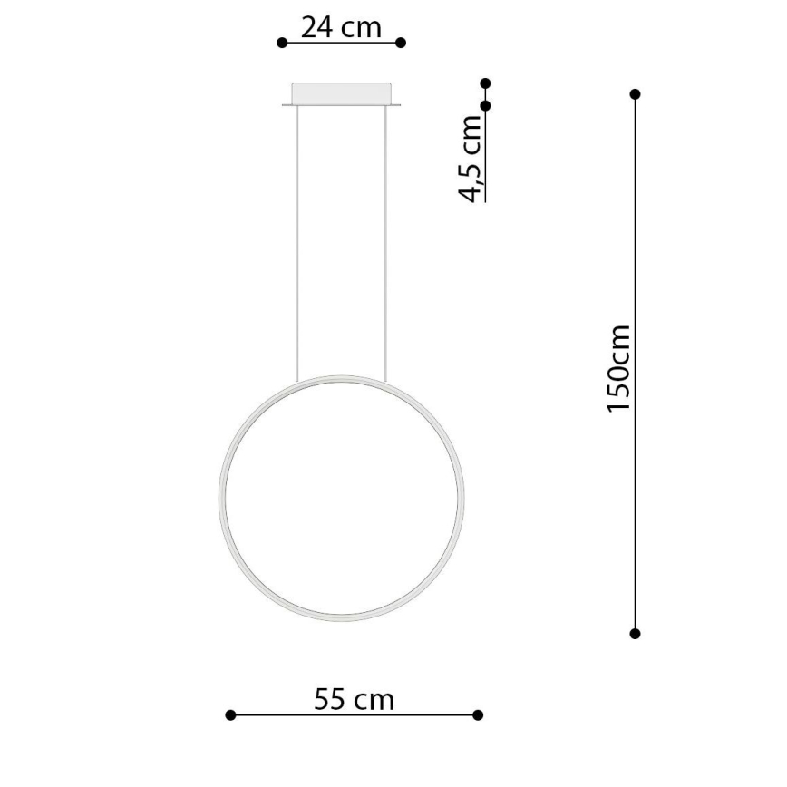 Thoro TH.221 - LED-Hängeleuchte RIO LED/30W/230V CRI 95 4000K d 55 cm golden