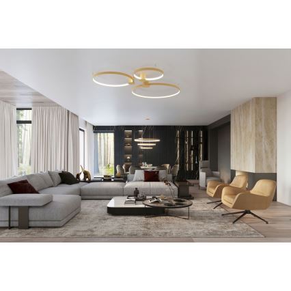 Thoro TH.224 - LED-Deckenleuchte RIO LED/50W/230V CRI 90 3000K d 78 cm golden