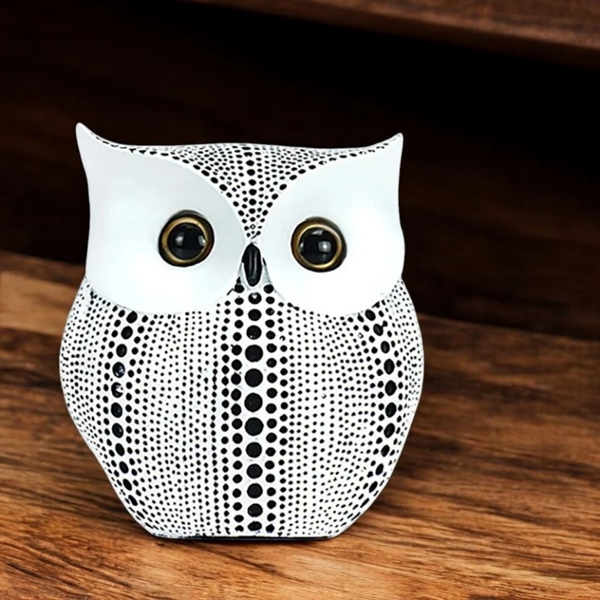 Tischdekoration 15 cm weiß/schwarz