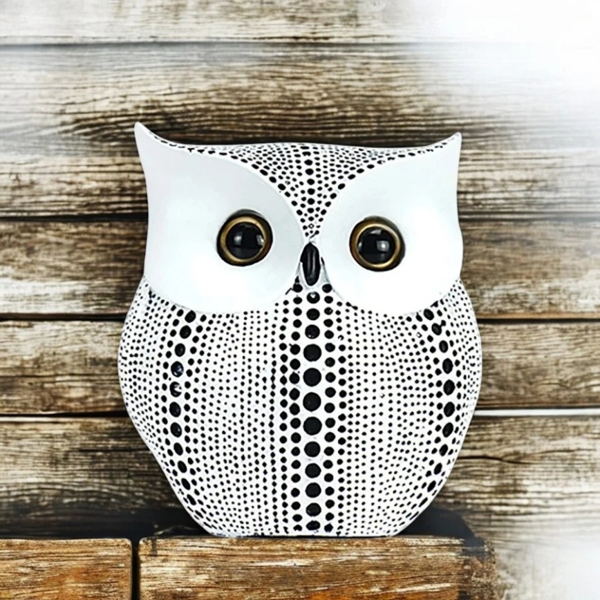 Tischdekoration 15 cm weiß/schwarz