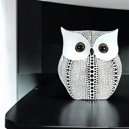 Tischdekoration 15 cm weiß/schwarz