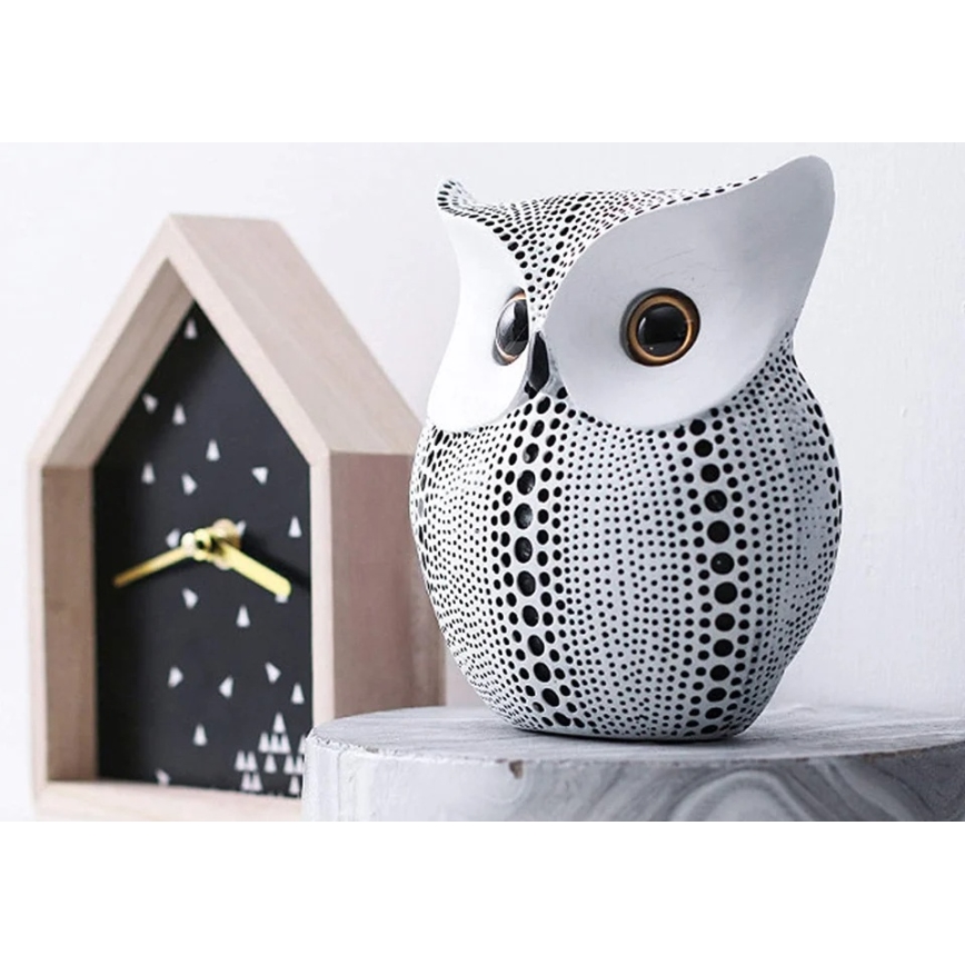 Tischdekoration 15 cm weiß/schwarz