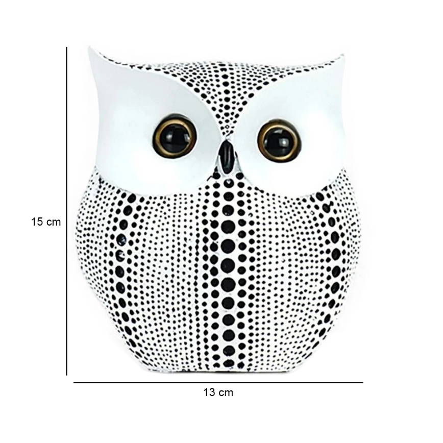 Tischdekoration 15 cm weiß/schwarz