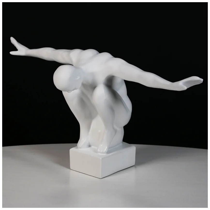 Tischdekoration 19,5x16x38,5 cm Harz/weiß