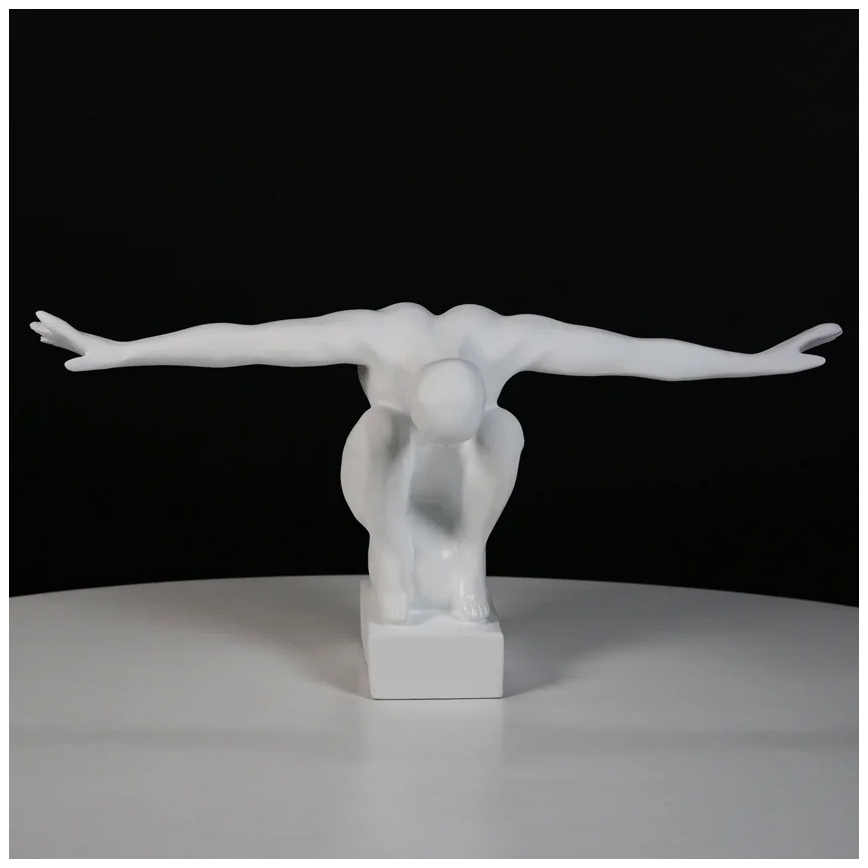 Tischdekoration 19,5x16x38,5 cm Harz/weiß