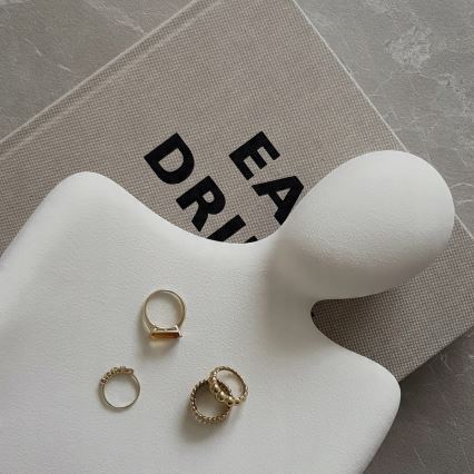 Tischdekoration 20x5,5x14,5 cm weiß