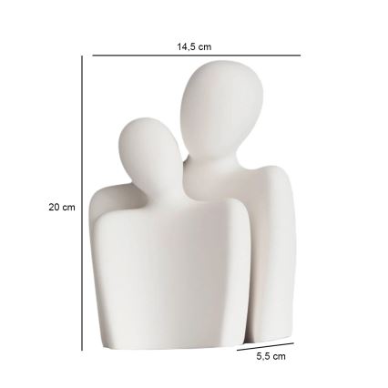 Tischdekoration 20x5,5x14,5 cm weiß